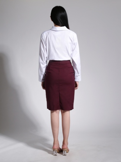 Long Sleeve Polo Collar Front Button Top 23760