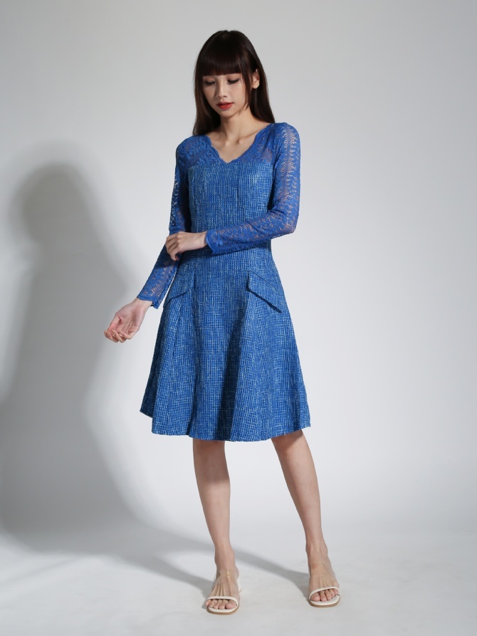 Lace Button Long Sleeve Pocket Jumpsuit 23775