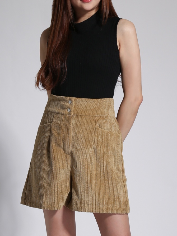 Button Pocket Short Pants 23747
