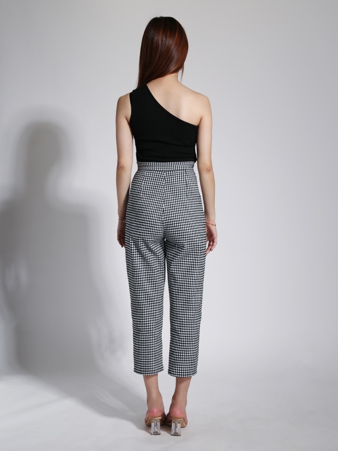 High Waist Side Pocket Long Pants 23842