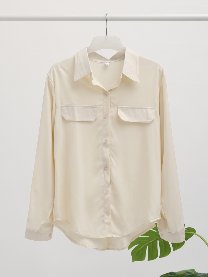 Chiffon Collar With Front Button Top 15110