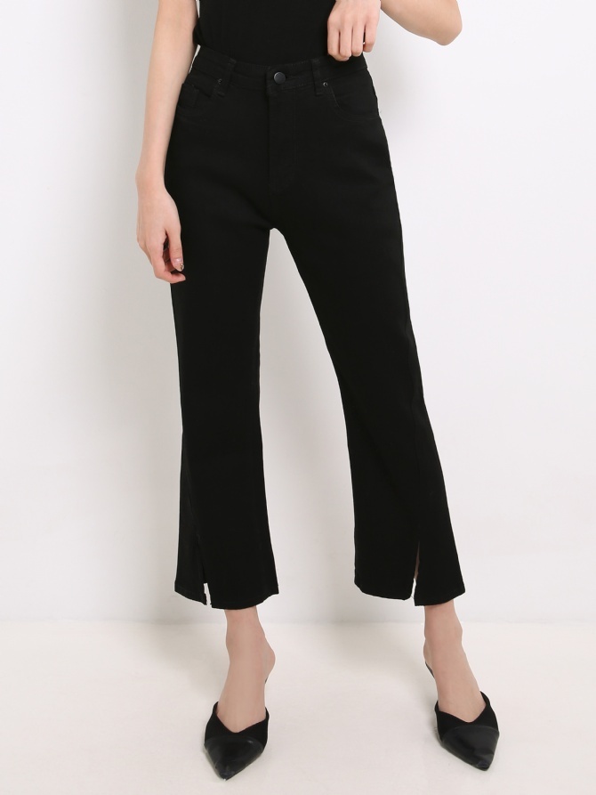 Denim Front And Back Pocket Long Pants 14368