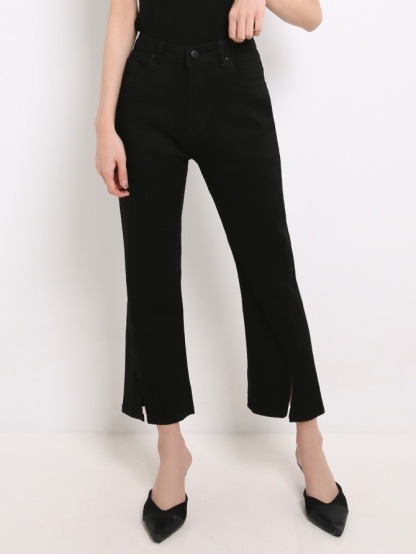 Denim Front And Back Pocket Long Pants 14368