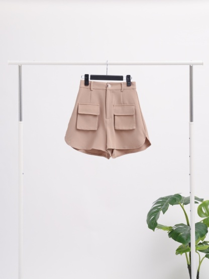 High Waist Front Pocket Short Pants 17165