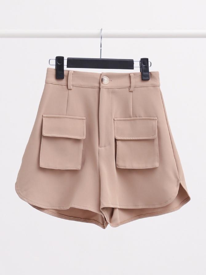 High Waist Front Pocket Short Pants 17165