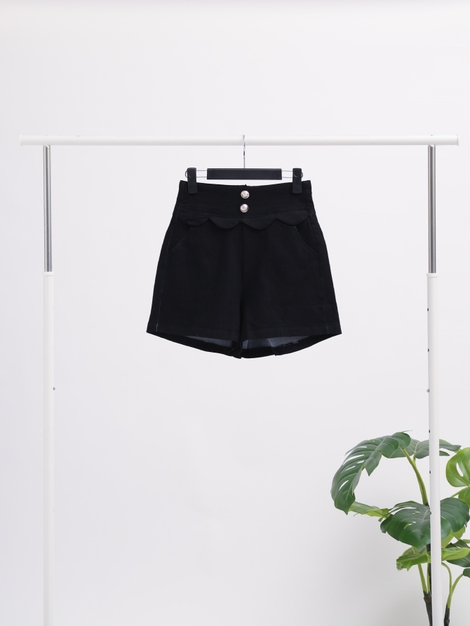 Denim High Waist With Short Pants 17149