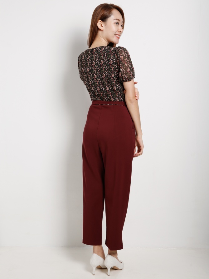 Dual Tone Floral Jumpsuit 13400