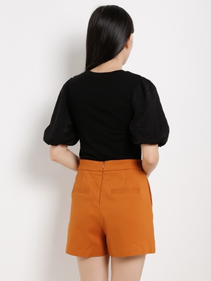 High Waisted Tie Up Short Pants 13434