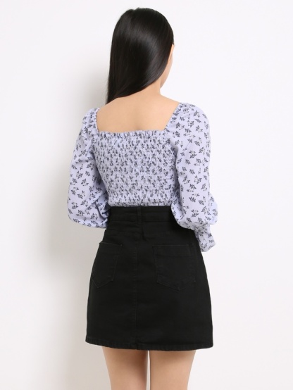 Elastic Cased Cuff Flower Top 13972