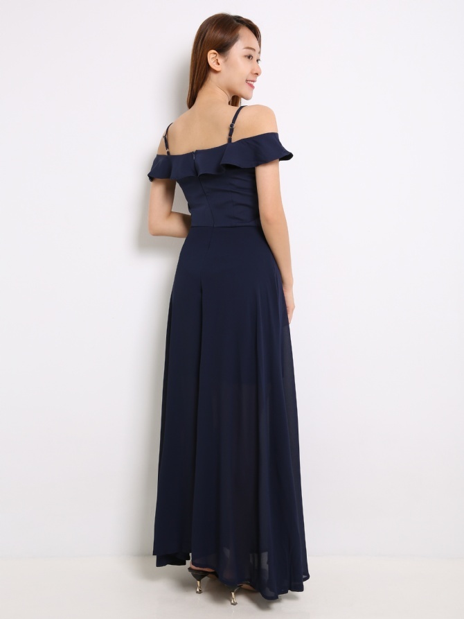 Adjustable Strap Off Shoulder Dress 13710