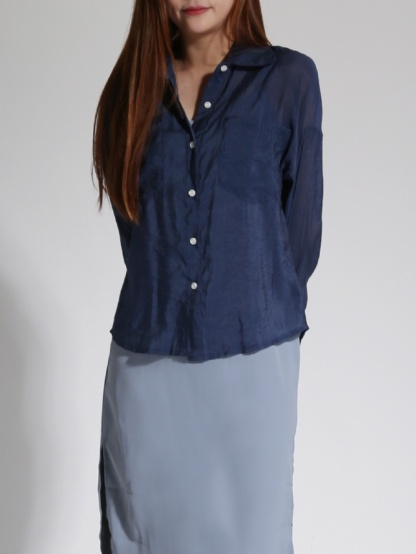 Casual Wear Blouse With Side Split Dress 24106