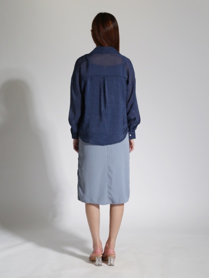 Casual Wear Blouse With Side Split Dress 24106