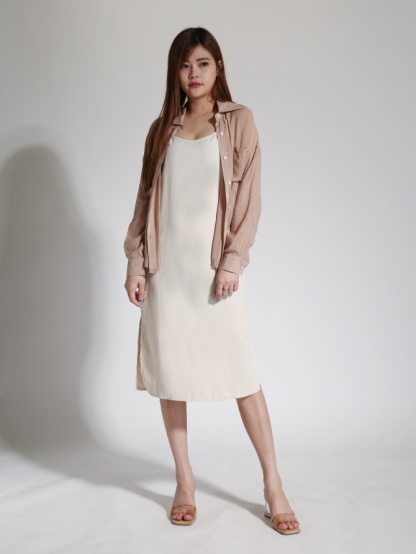 Casual Wear Blouse With Side Split Dress 24106