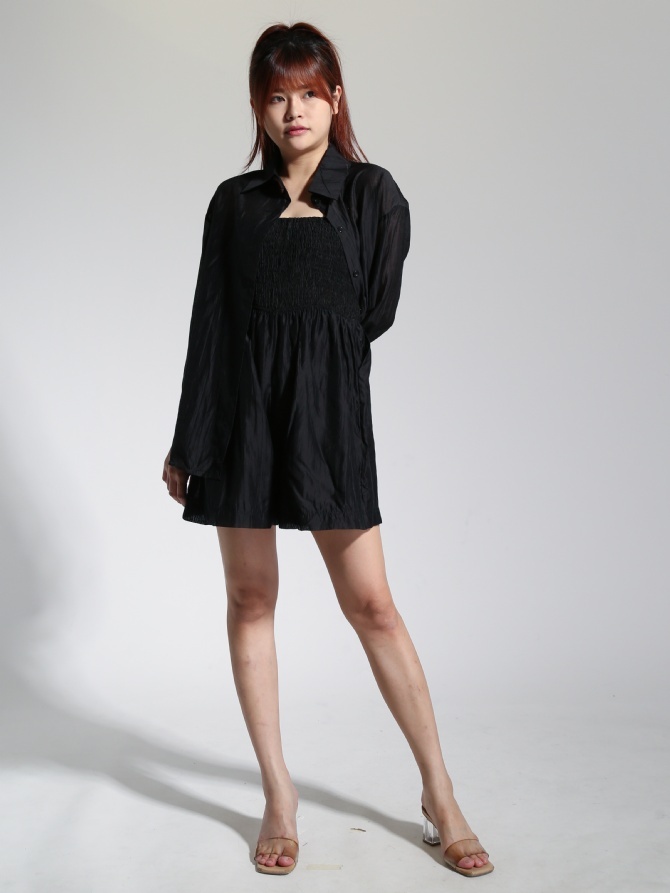 Summer Wear Outer With Jumpsuit Set 22589