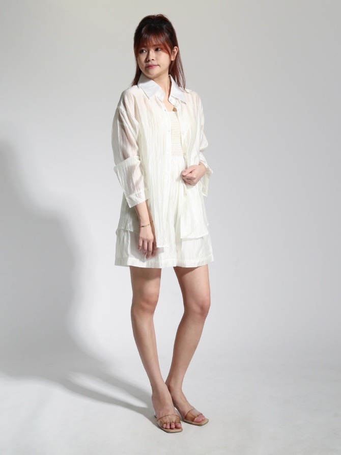 Summer Wear Outer With Jumpsuit Set 22589