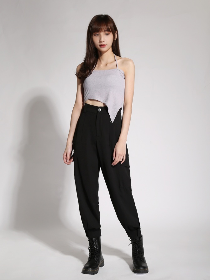 Asymmetric Tie Neck Top 19427