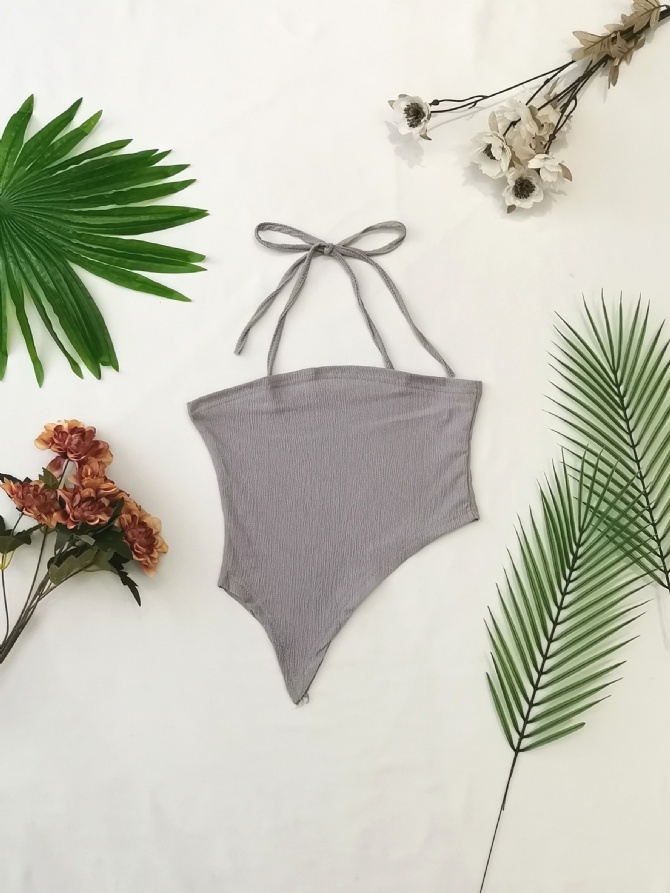 Asymmetric Tie Neck Top 19427