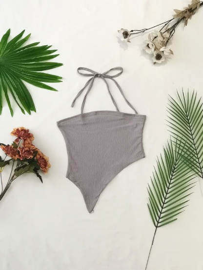 Asymmetric Tie Neck Top 19427