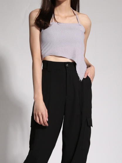 Asymmetric Tie Neck Top 19427
