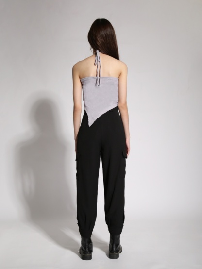Asymmetric Tie Neck Top 19427