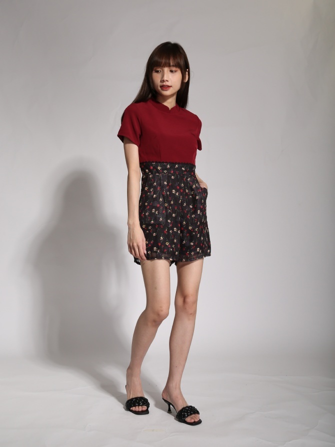 Two Tone Floral Jumpsuit 19569