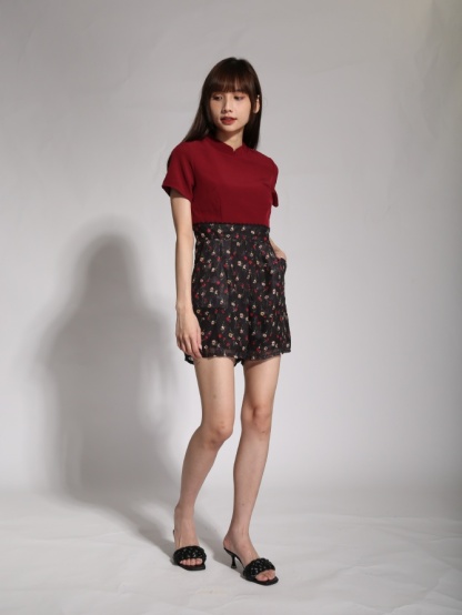 Two Tone Floral Jumpsuit 19569