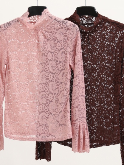 Lace Turtle Neck Top 14924