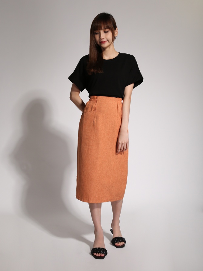 Two Tone Top With Long Skirt Set 20062