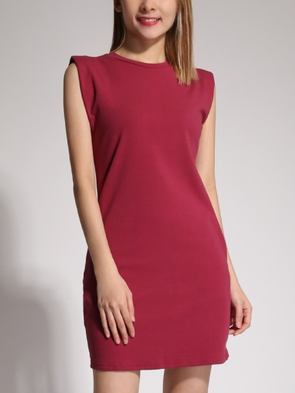 Sleeveless Plain Dress 20571