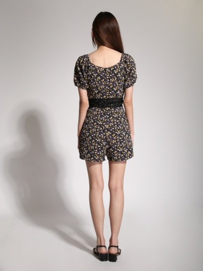 Floral With Lace Jumpsuit 20145
