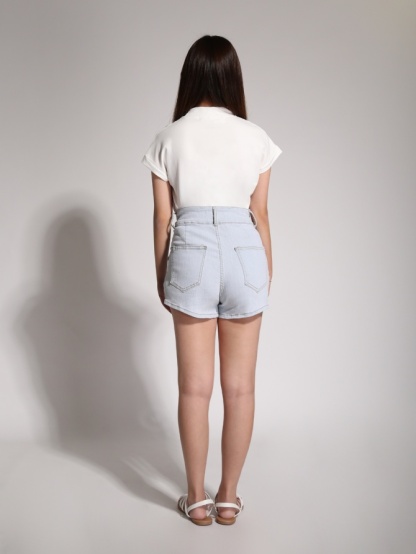 High Waist Front Button Short Pant 20274