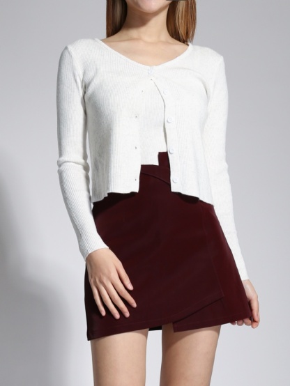 Knitted Two Piece Singlet With Outer Long Sleeve Set 20400