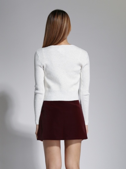 Knitted Two Piece Singlet With Outer Long Sleeve Set 20400