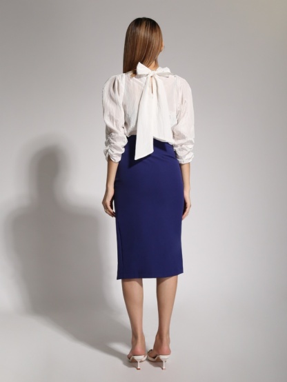 Side Strap Tie Up Long Skirt 20452