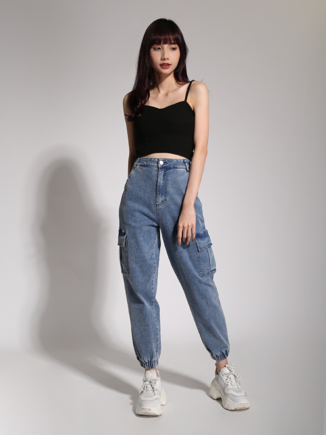 Basic Plain With Strap Top 20489