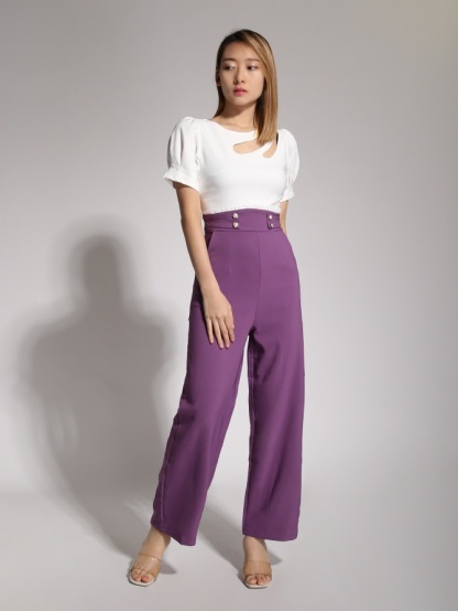Two Tone With Hole Jumpsuit 20517