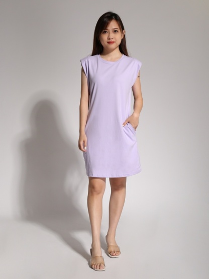 Sleeveless Plain Dress 20571