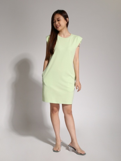Sleeveless Plain Dress 20571