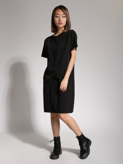 Fake Two Piece Suit Dress 20760