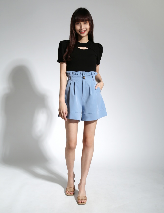 High Waist Ruffles Short Pants 21351