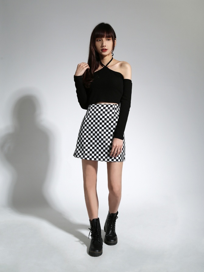 Checked Skirt 21407