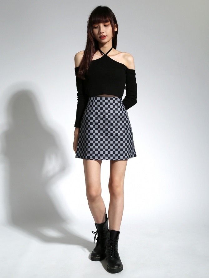 Checked Skirt 21407