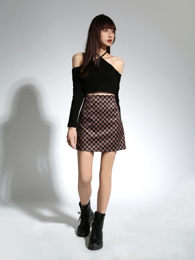 Checked Skirt 21407