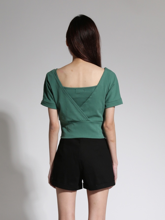 High Waist Front Pocket Short Pants 21418