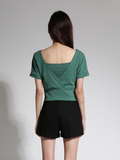 High Waist Front Pocket Short Pants 21418