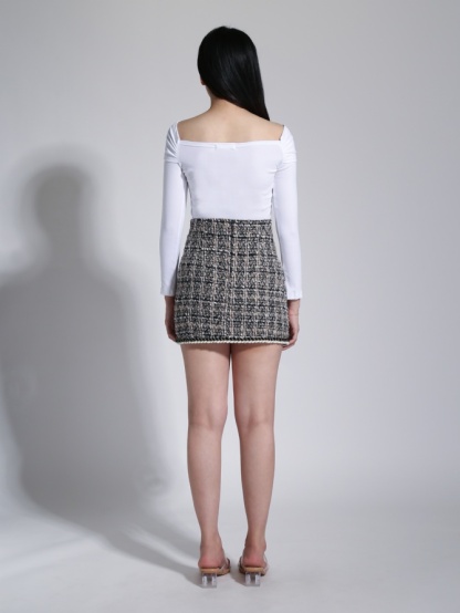 V Neck Twist Long Sleeve Top 23110