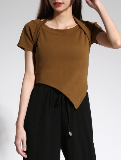 Waist Drawstring With Bottom Split Long Pants 21495