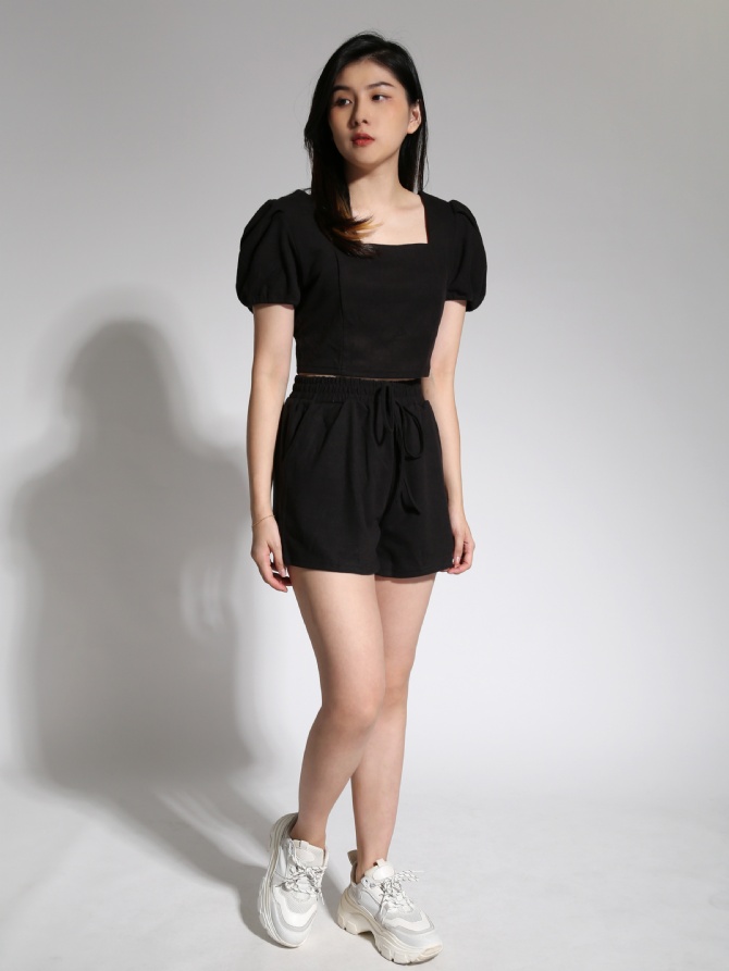 Square Neck Puff Sleeve Top 21517