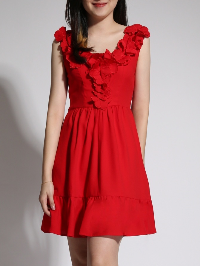 Sleeveless Floral V Neck Top 21585