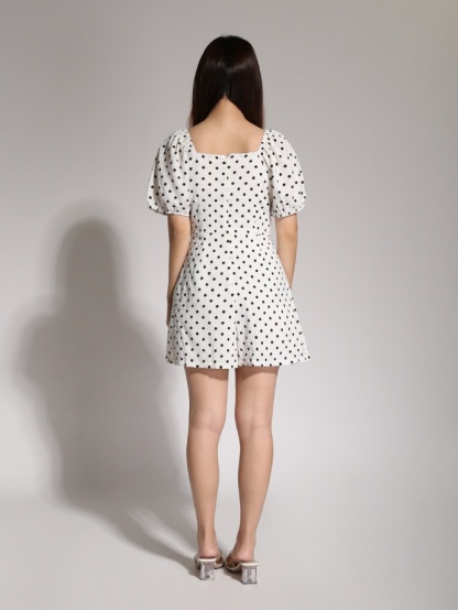 Square Neck Polka Dot Jumpsuit 20713